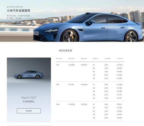 小米汽车利息是多少