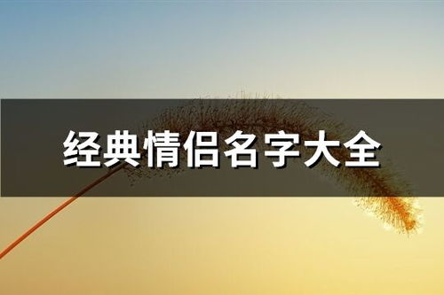 很独特的情侣网名（很独特的情侣网名二字）