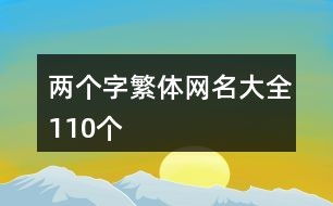 网名两个字（网名两个字的）