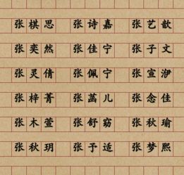 张姓起名（张姓起名女孩）