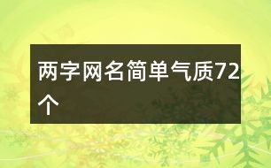 2个字干净的网名（两个字干净的网名）
